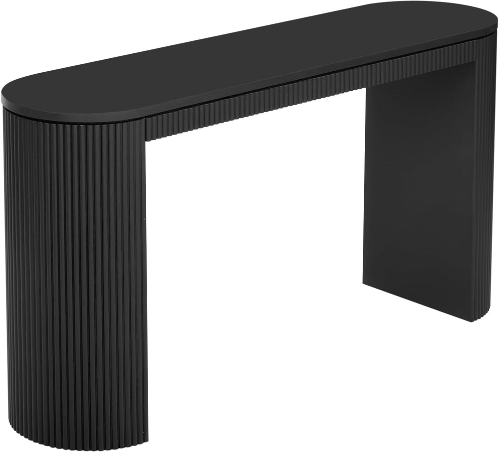 Curved Console Table with Unique Vertical Stripe,Suitable for Living Room,Stu...