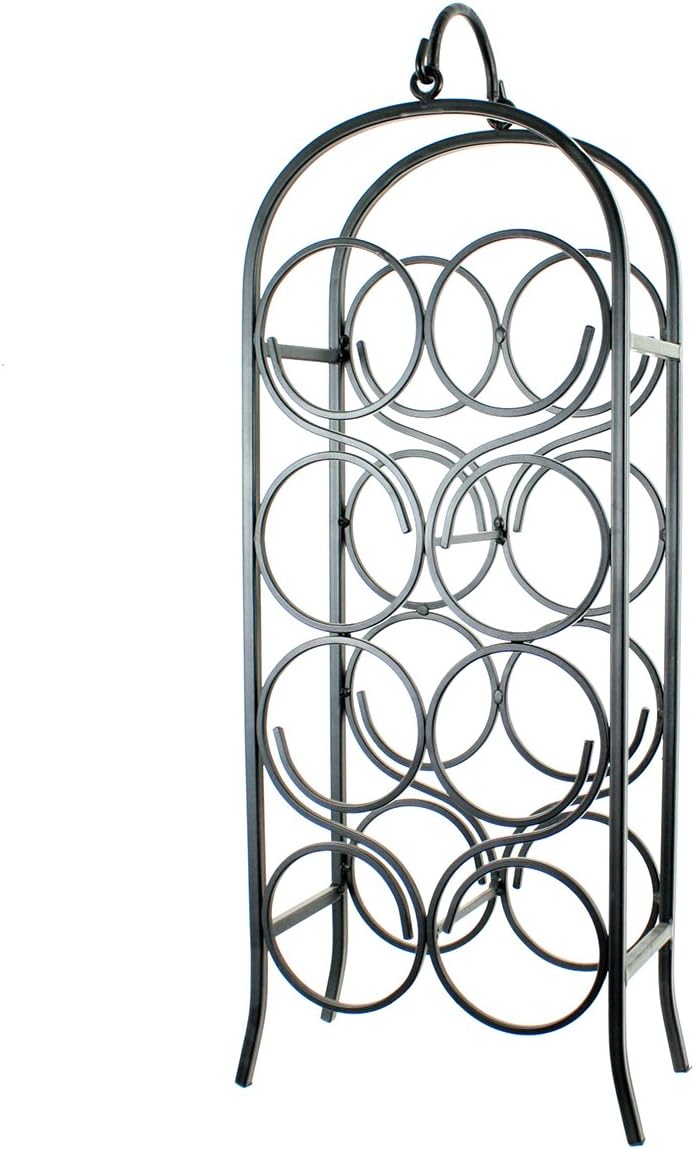 Oenophilia Cathedral Wine Arch, Black - 8 Bottle