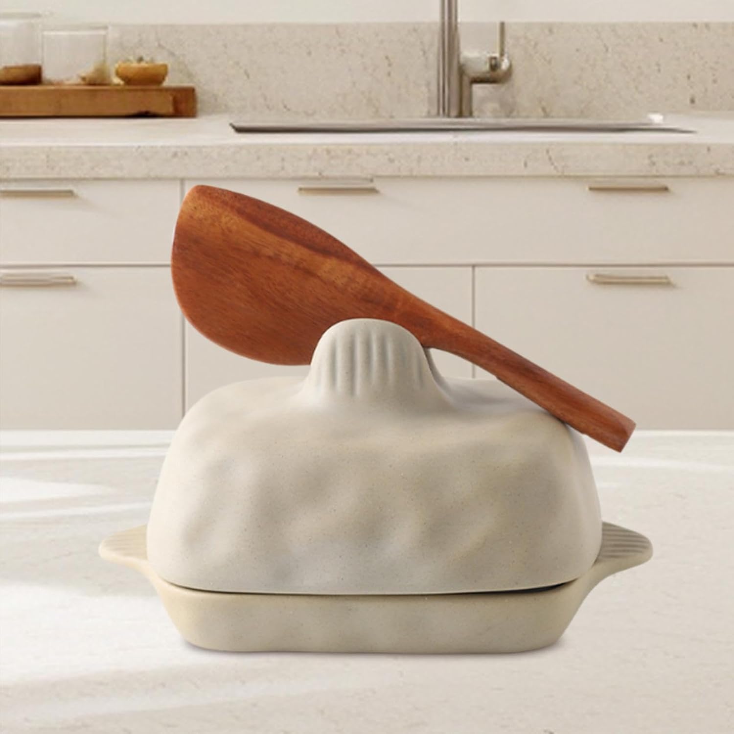 Fenteer Butter Dish Cheese Butter Keeper Container with Cutting Tool with Cover Storage for Restaurants Hotel Baking Fridge Household