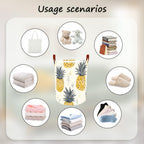 Laundry Baskets 15.7x19.7 Inch Pineapple Tropical Design Collapsible Laundry Hamper with Handles Oxford Fabric Clothes Storage Bin Foldable Dirty Clothes Organizer for Bedroom Bathroom Dorm
