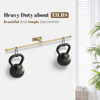 2-Pack Wall Hanging Jewelry Organizer, 14.5" Necklace Holder, Gold | For earrings, rings, bracelets, hairbands, glasses, space saving wall display, screws included