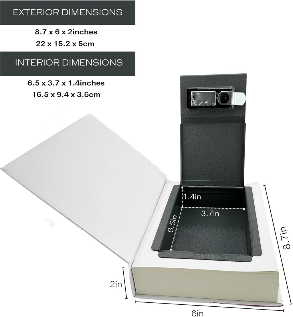 Real Paper Diversion Book Safe with combo lock- Secret Box Collection Box- Art of Design. Safe for money, disguised safe, real book pages, money hiding, diversion safe.