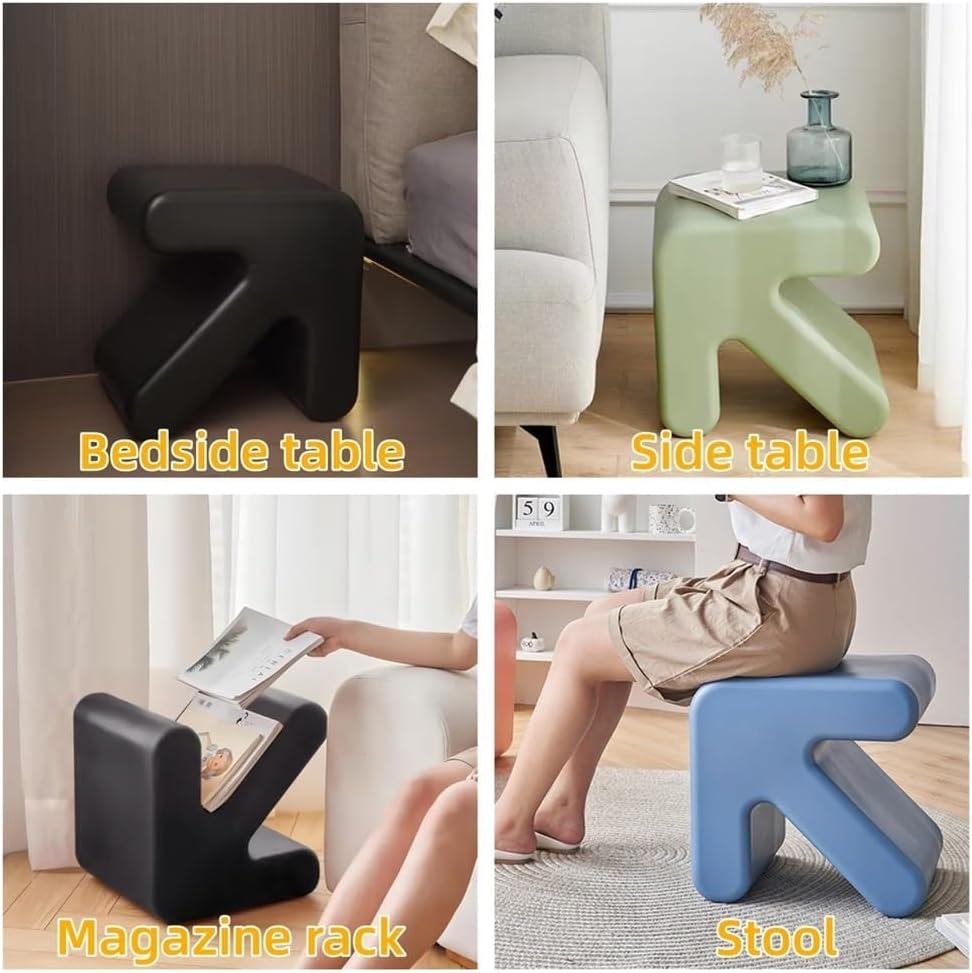 Modern PE Sofa Side Table, End Table, Bedside Table, Magazine Rack, Versatile...