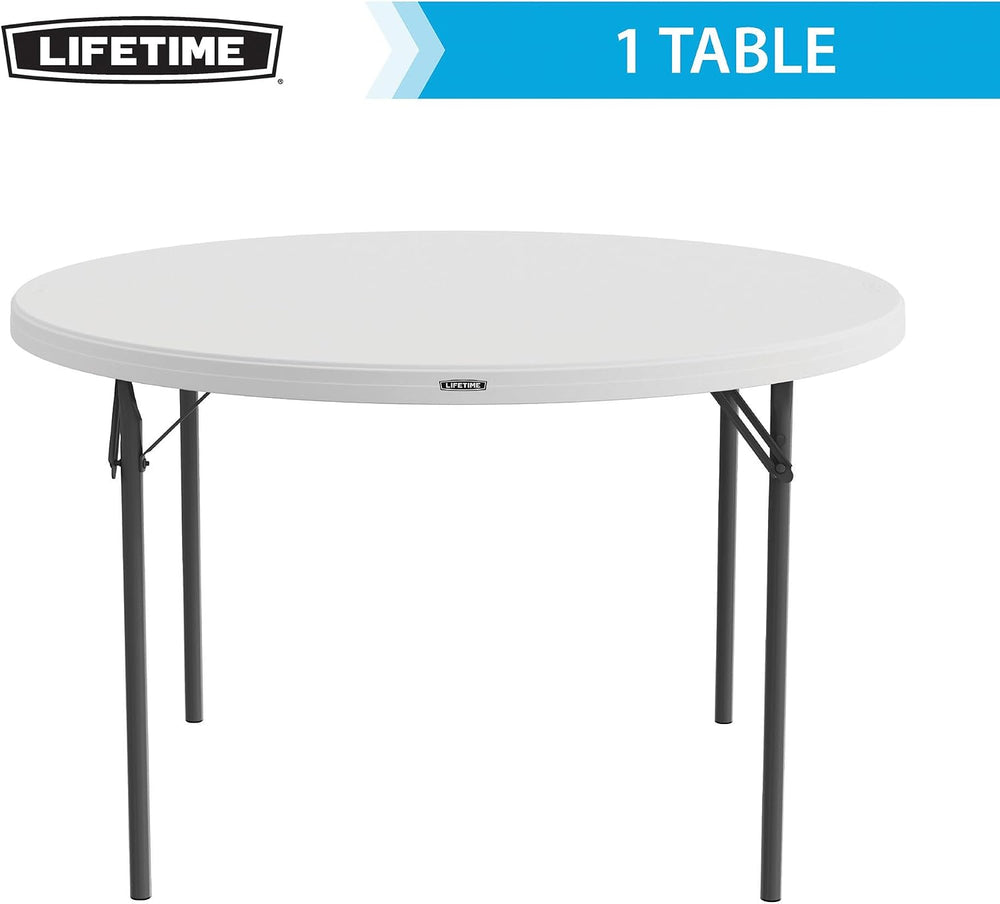 LIFETIME Nesting Round Table, 48-Inch, White Granite