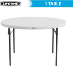 LIFETIME Nesting Round Table, 48-Inch, White Granite