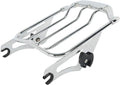 XFMT Motorcycle Chrome Detachable Two-Up Luggage Rack for Air Wing Harley Touring Road King Street Glide Road Glide Electra Glide 2009-Later