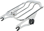 XFMT Motorcycle Chrome Detachable Two-Up Luggage Rack for Air Wing Harley Touring Road King Street Glide Road Glide Electra Glide 2009-Later