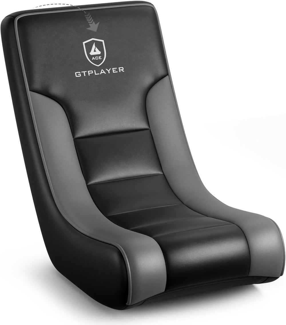 GTPLAYER Floor Rocking Gaming Chair – Floor Rolling Game Chairs with Angle Li...