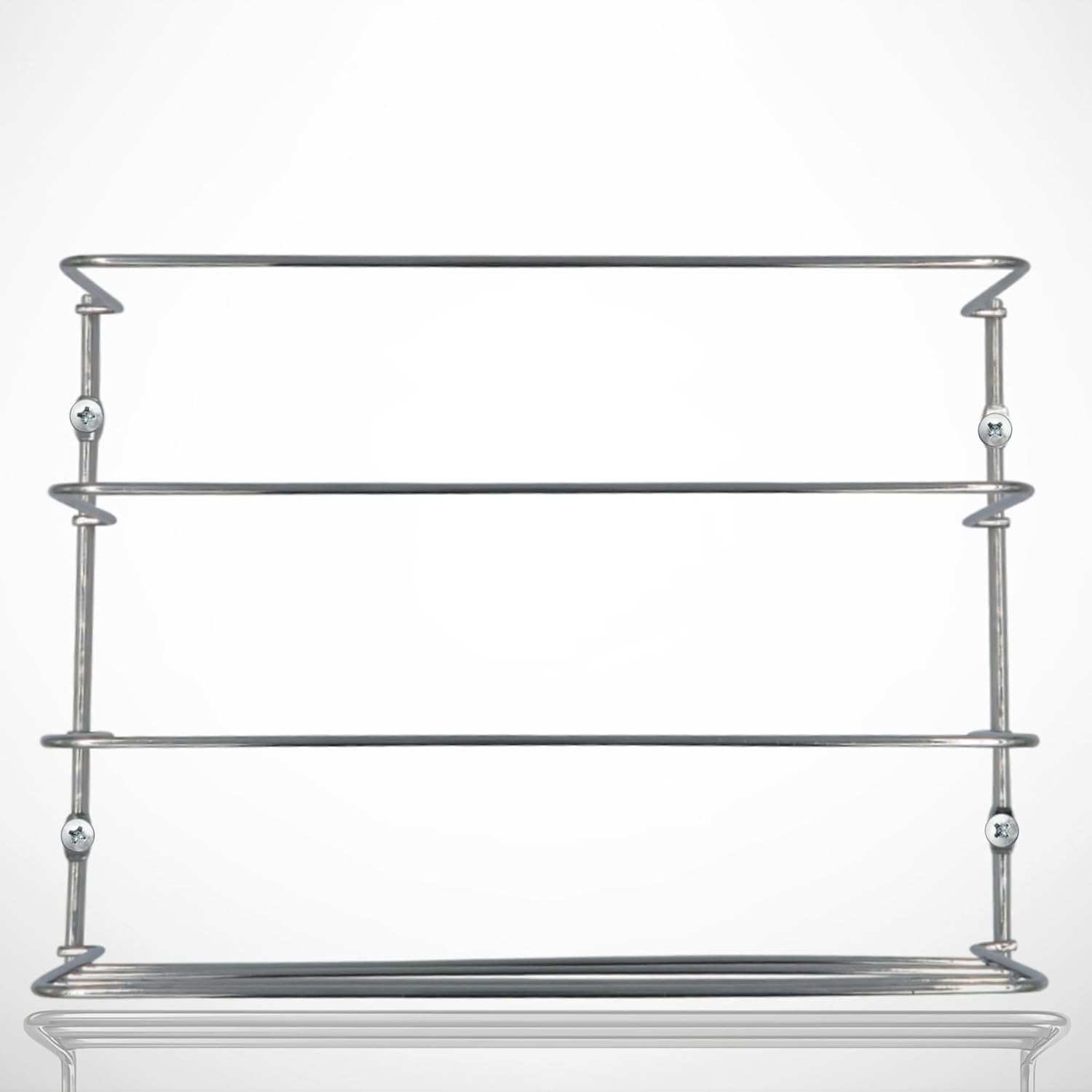 Evelots Kitchen Wrap Organizer - 4 Pack - Hold up to 4 Plastic, Foil, Paper, Wax - Cabinet Door, Wall Rack Basket - Sandwich, Freezer, Food Bag Storage - Laundry Supplies - Chrome Finished Metal