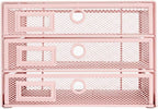Annova Desk Organizer Wire Mesh 3 Tier Sliding Drawers Paper Sorter/Multifunctional/Premium Solid Construction for Letters, Documents, Mail, Files, Paper, Kids' Art Supplies (Light Pink)