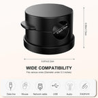 6pcs Magnetic Cord Organizer, 360° Swiveling Adhesive Cable Clips - Compact Cord Holder for Nightstand, Desk, Car, Kitchen & Home Office - Charger Holder Management Solution by MarLigavid (Black)