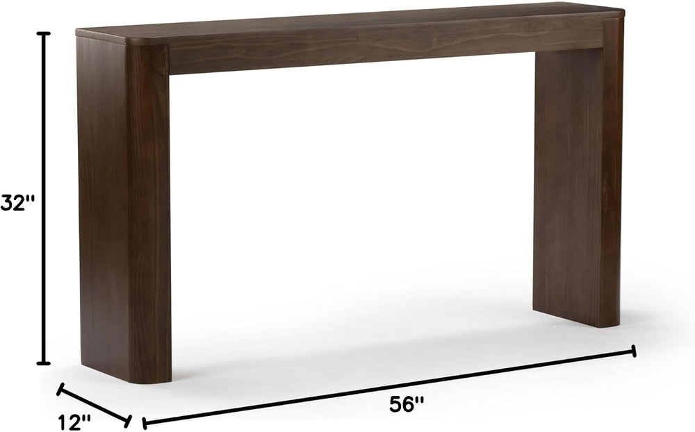 Plank+Beam Contour Console Table, 56 Inch, Walnut