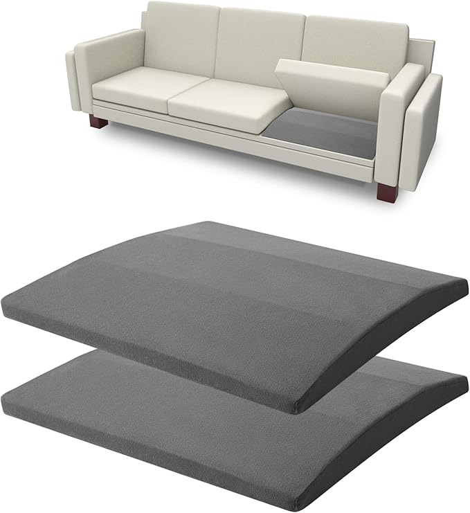 Sofa Couch Cushion Support for Sagging Seats, Trapezoidal 20" x 20" High Density Foam Replacement for Sofa Furniture Seats, Set of 2
