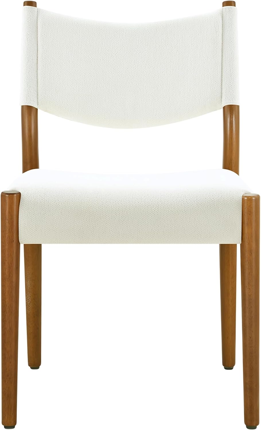 KISLOT Dining Chairs Set of 4, Ergonomic Upholstered Wood Chairs, White | Mid...