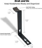 Moodular Add-ons Headphone Stand [Accessory Only - Requires Moodular Wooden Monitor Stand Slide Rails for Use] Black MSA-HS