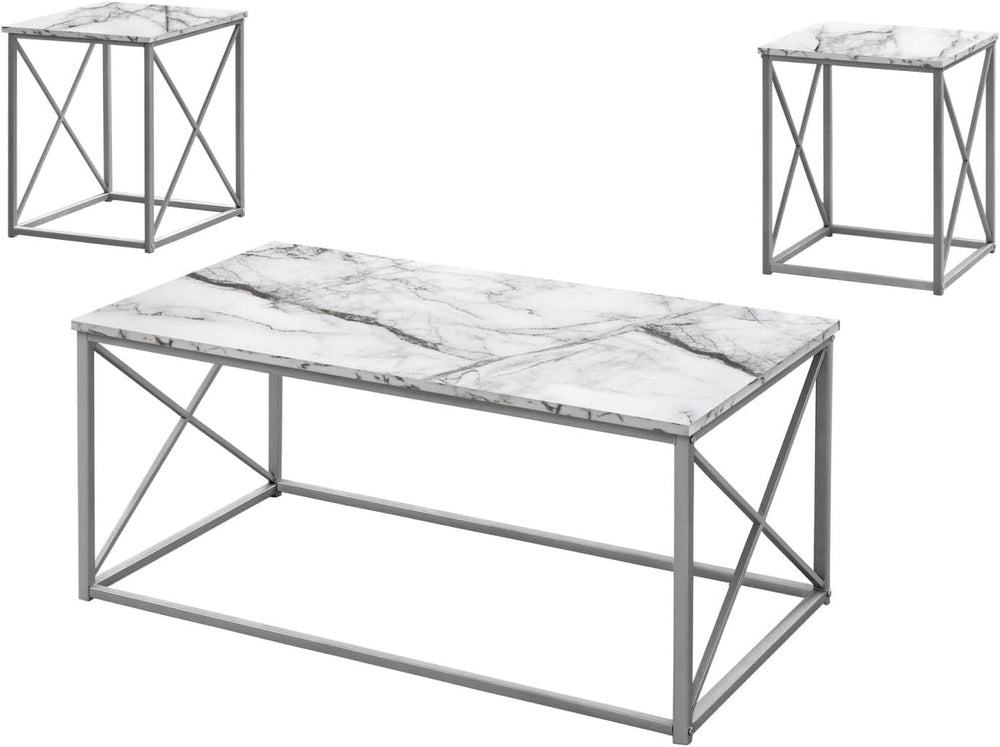Monarch Specialties I 7953P Table Set, 3pcs Set, Coffee, End, Side, Accent, L...