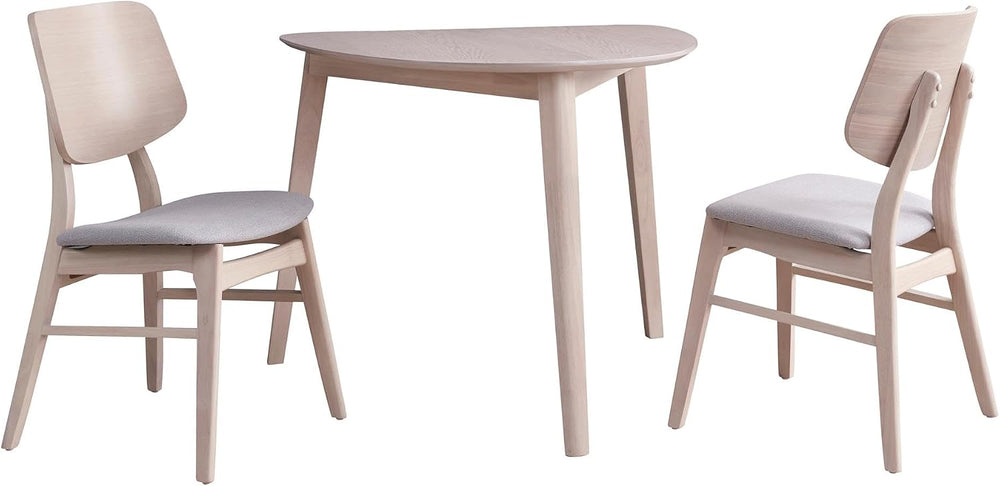 New Classic Furniture Mid-Century Modern Oscar Corner Table 3-Piece Dining Se...