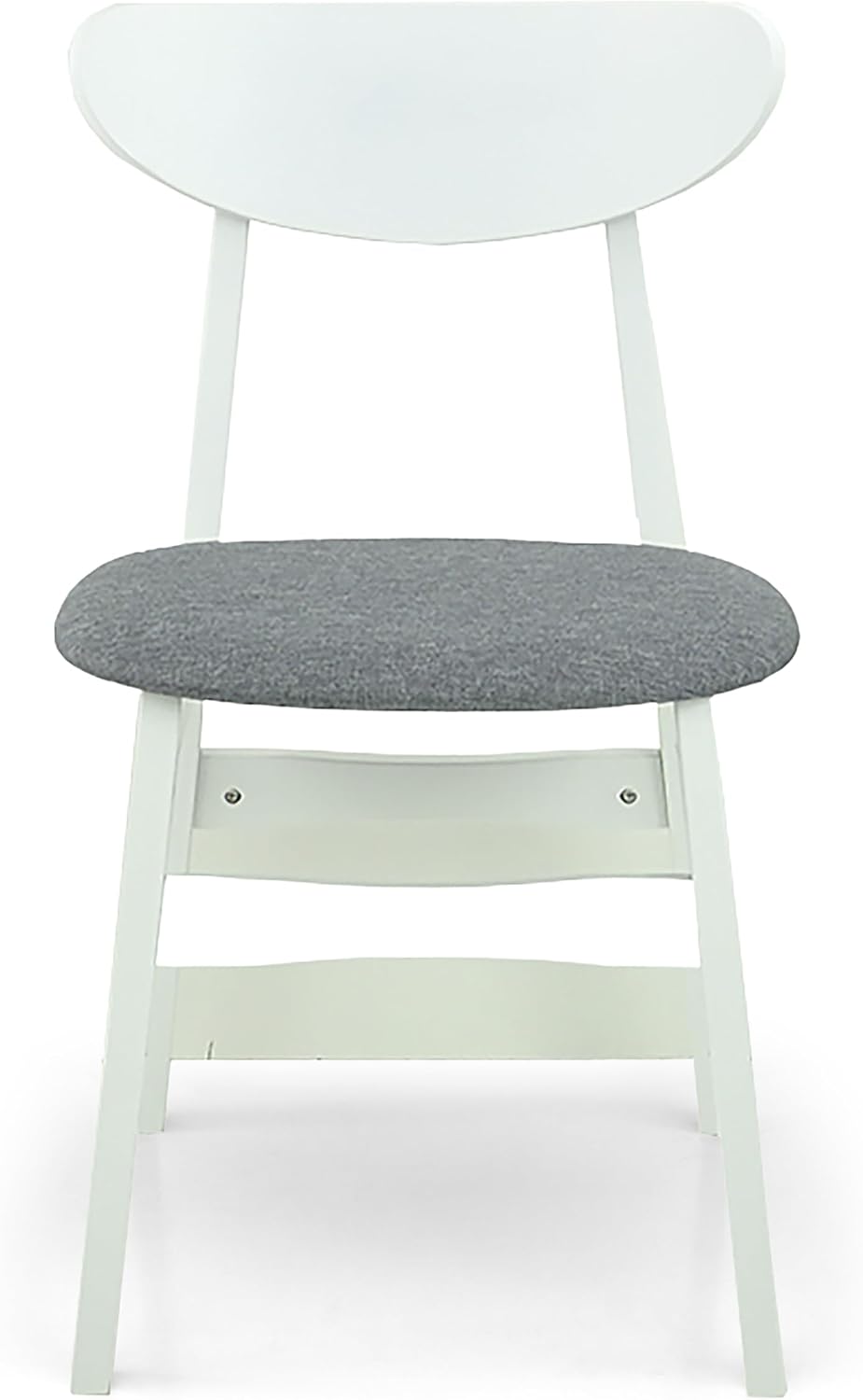 Set of 5 Dining Kitchen Round Table and 4 Yumiko Side Chairs Solid Wood w/Pad...