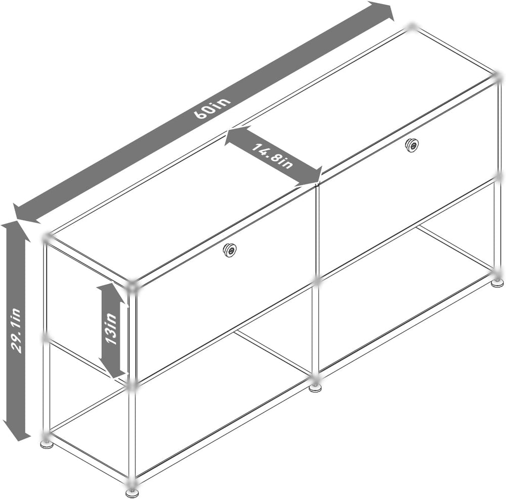 Modern Storage Cabinet Sideboard Versatile Free-Standing Organizer Cabinets f...