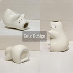 Ceramic Toothbrush Holder for Bathroom, Cute Tooth Brush Holders for Bathroom Countertop Home Office Table Decor