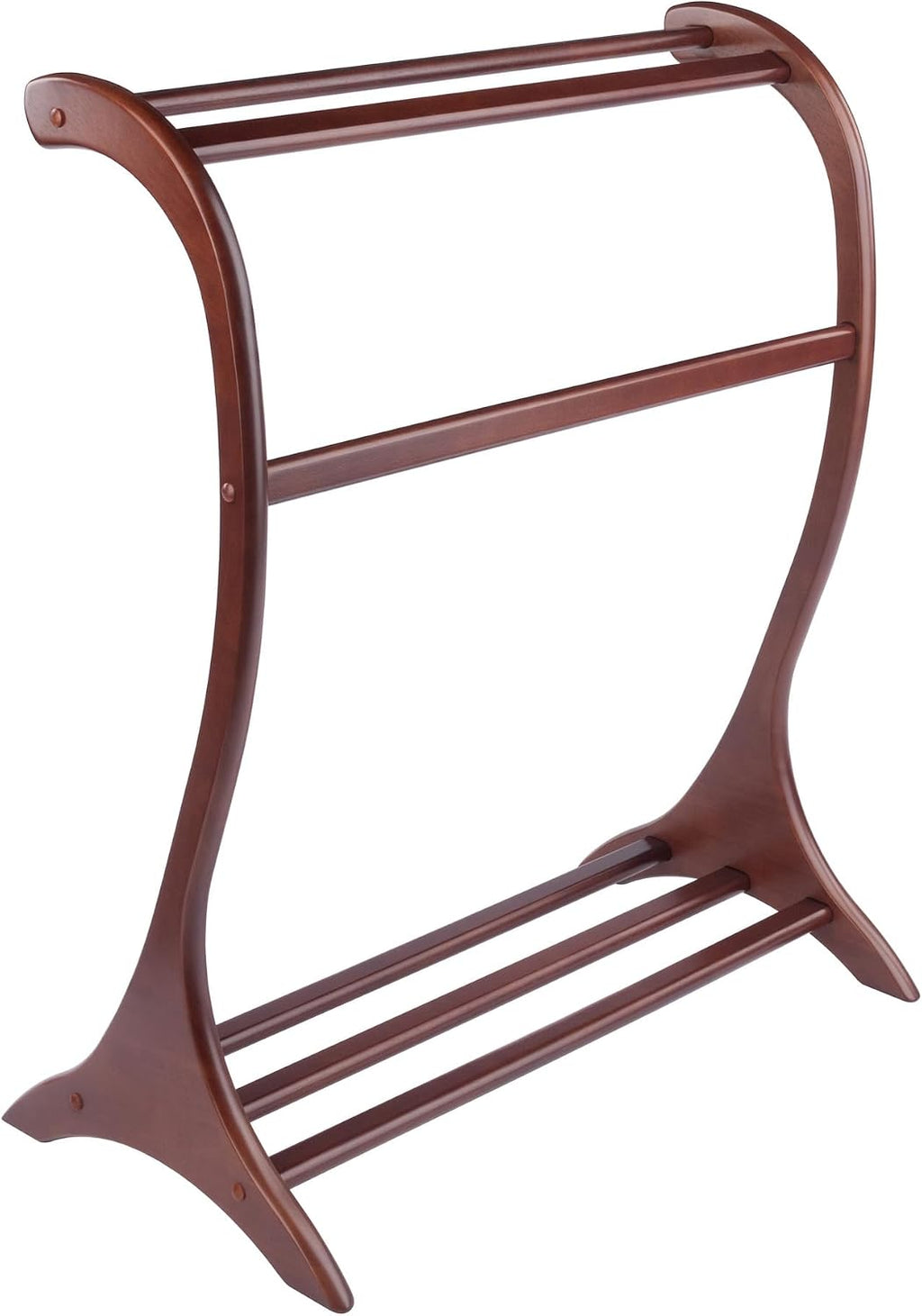 Winsome Bella Blanket Rack in Walnut Finish