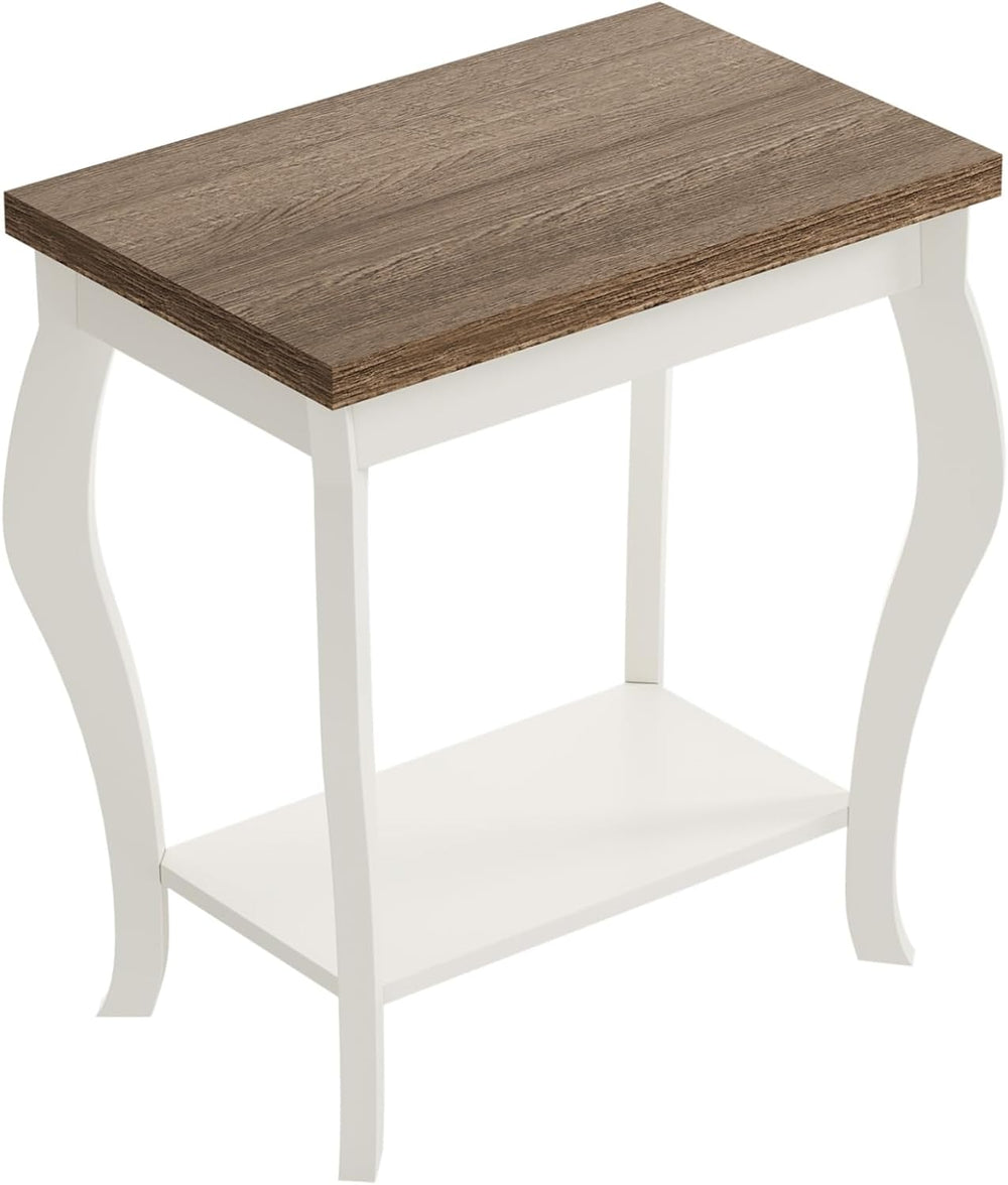 ChooChoo End Tables Living Room, Side Tables Living Room with Curved Legs and...