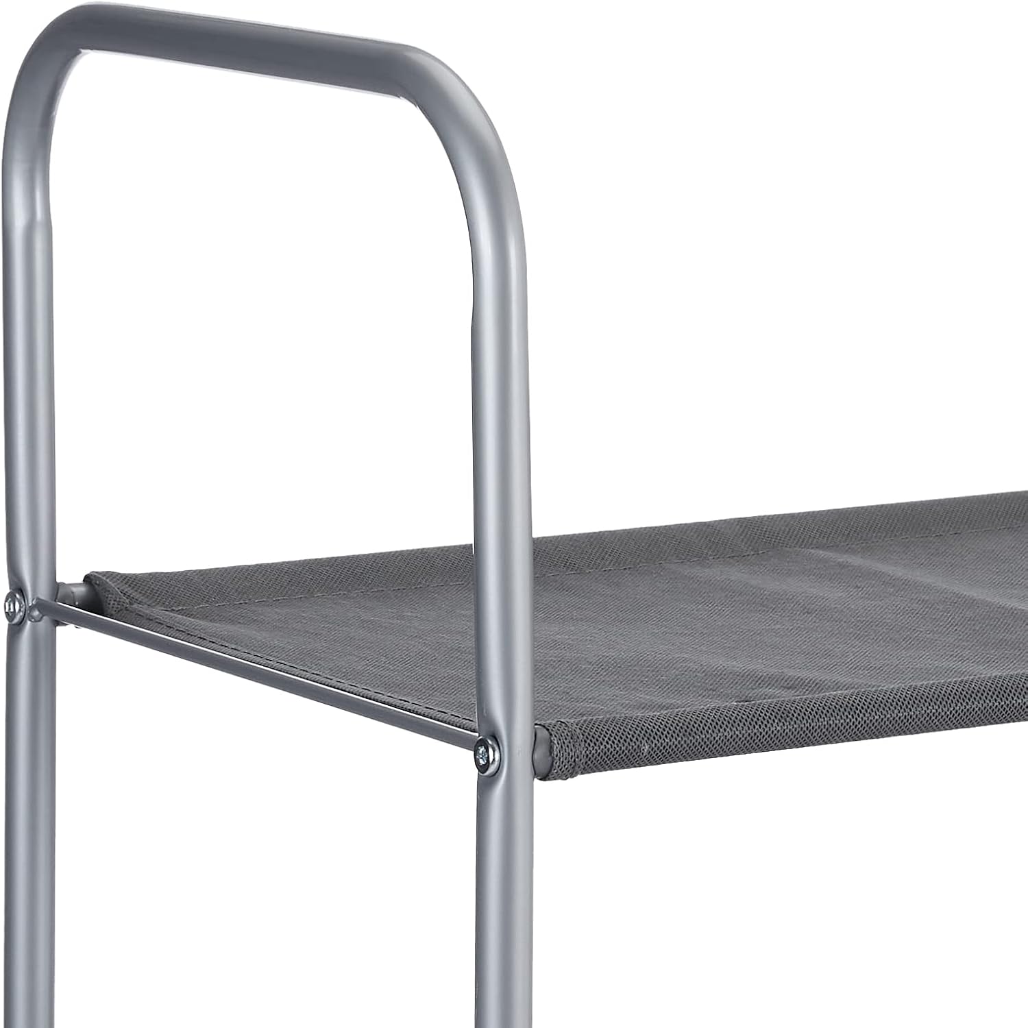 Amazon Basics Freestanding Closet Organizer with Fabric Bins, Drawers and 3 Shelves, Easy to Assemble, Grey, 32.7" x 12.2" x 31"