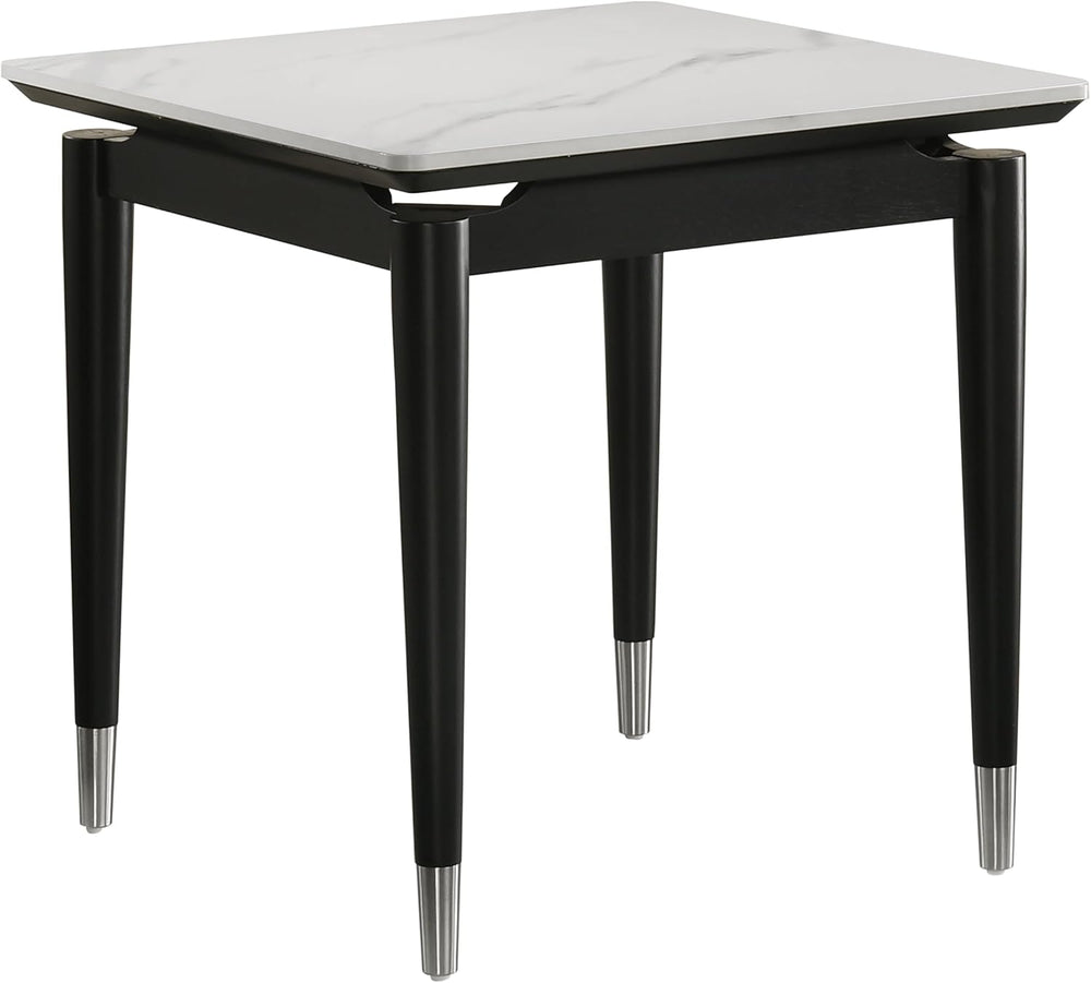 Furniture of America Miranda Modern Solid Wood 23.6-inch Square End Table wit...