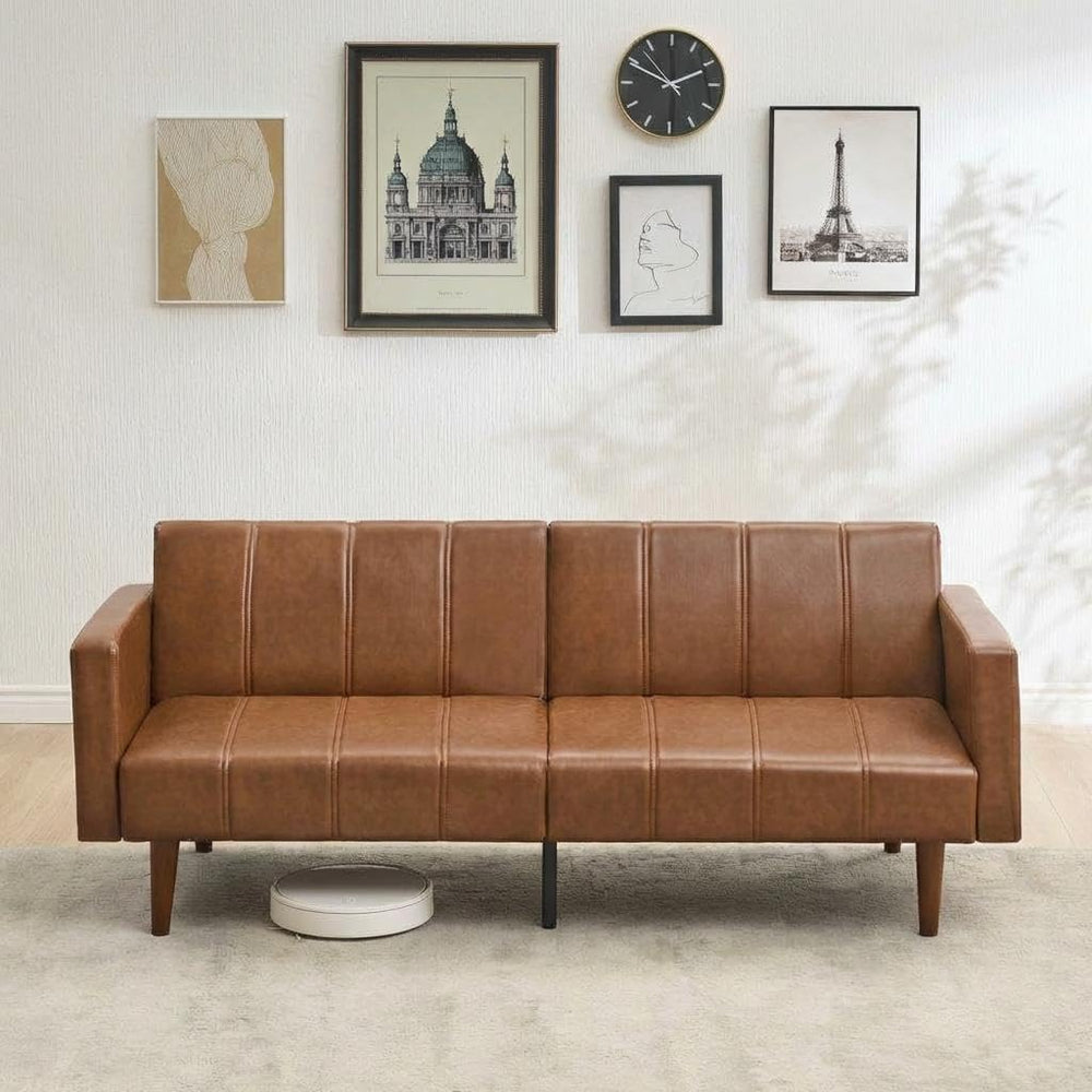 Garvee Modern Futon Sofa Bed, Convertible 75" Sleeper with Adjustable Ba...