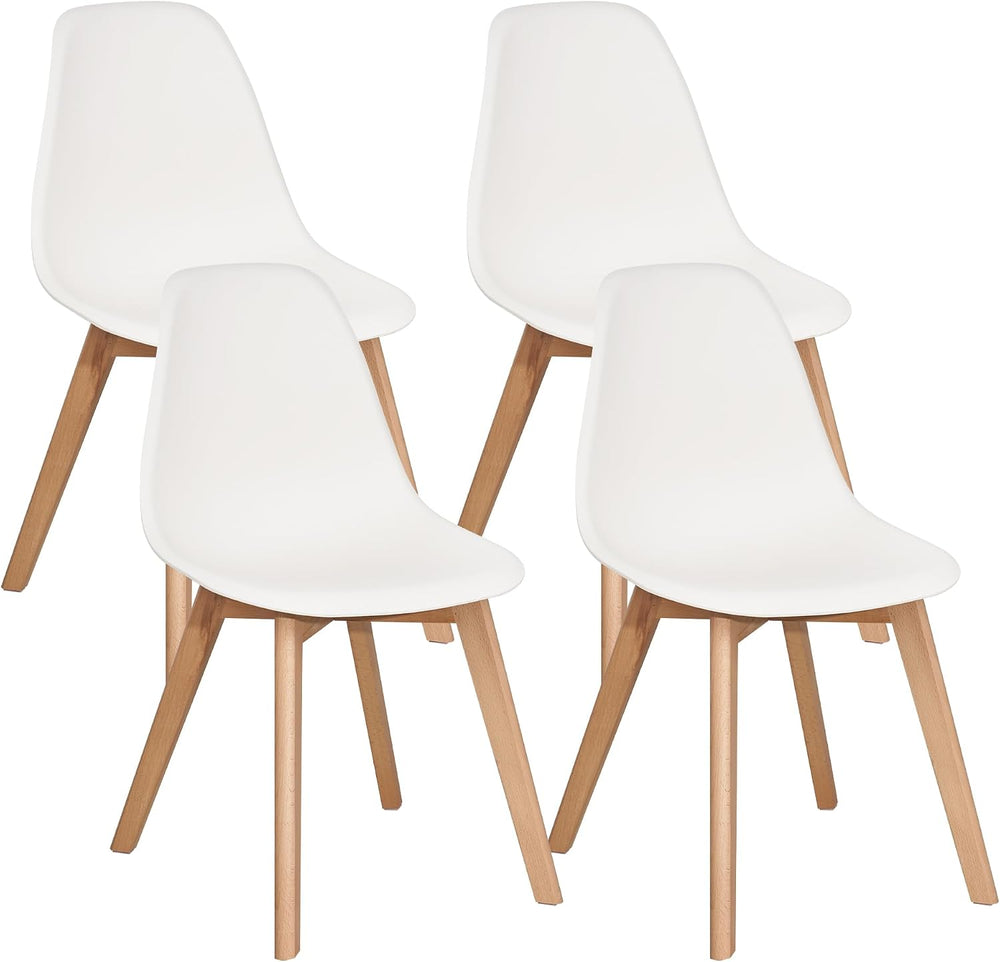 VECELO Dining Chairs Set of 4, Mid-Century Modern Kitchen & Dining Room C...