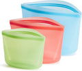 Stasher Premium Silicone Reusable Food Storage Bags, 3-Pack, Multi, Multi-Use Food Storage Bags, Lunch Bag, Travel Containers, BPA Free, Leak-free, Dishwasher-Safe, Eco-friendly