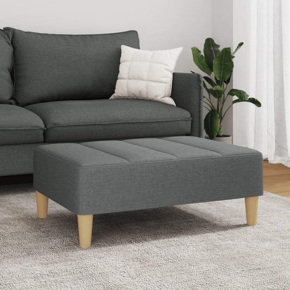 Modern Fabric Footstool with Plywood Frame, 30.3x21.7x12.2 Inches, Sturdy Foo...