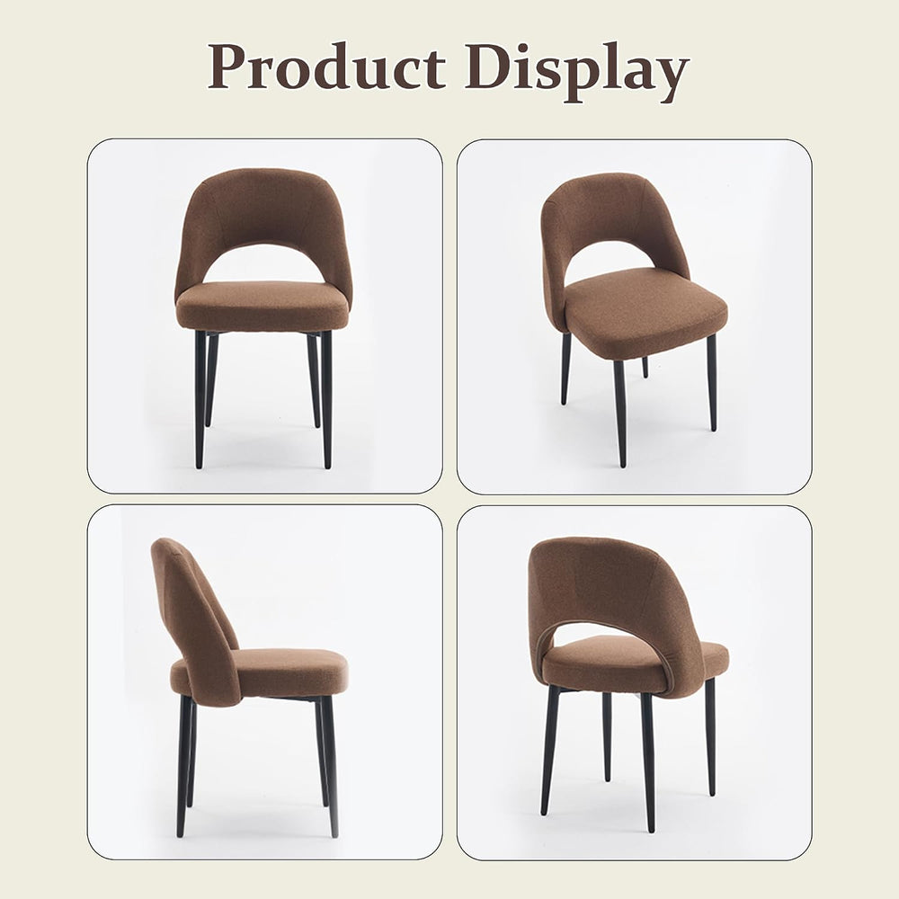 Modern Dining Chairs, Fabric Upholstered Accent Kitchen Chairs with Comfy Pad...