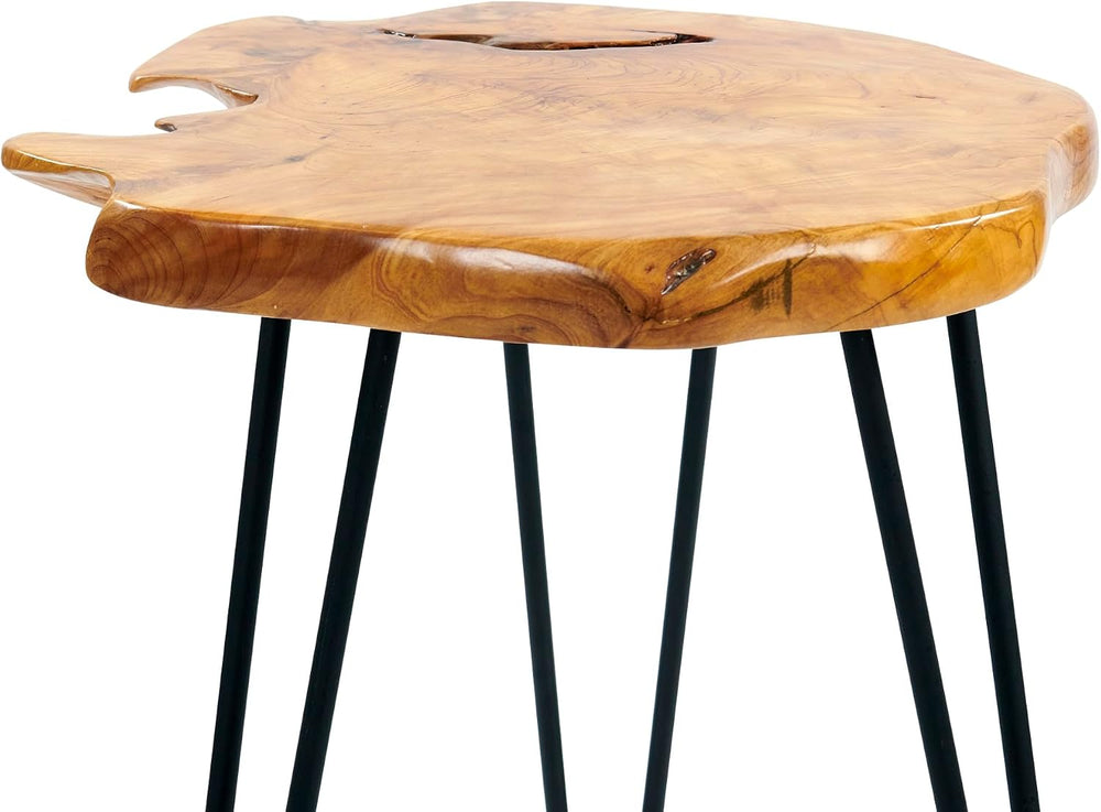 Greenage Cedar Roots Naturally Live Edge Side Table 16" x 14" x 21&...