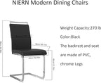 5 Piece Dining Table Table Set, Modern Tempered Glass Dining Table Set for 4 Kitchen Table Set with 4 Upholstered Chairs for Kitchen Dining Room (Sliver Table with Black Chairs)