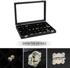 Wudygirl Jewelry Organizer 40 Grid Earring Holder Organizer with Clear Lid Jewelry Box for Rings Earrings Bracelets Storage Display Case for Women