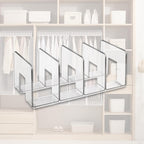 Wardrobe Divider Shelf Purse Organizer for Closet Shelf Dividers Purse Display Stand for Libraries, Clear