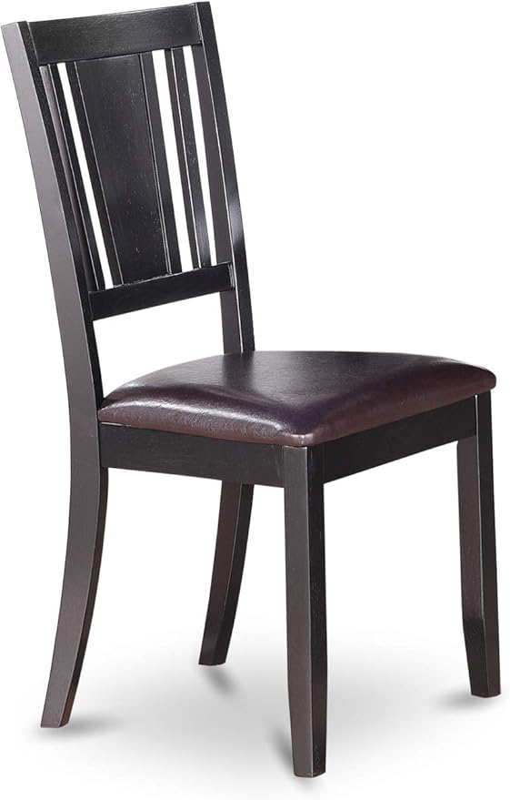 East West Furniture LGDU5-BLK-LC 5 Piece Kitchen Table & Chairs Set Inclu...