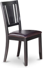 East West Furniture LGDU5-BLK-LC 5 Piece Kitchen Table & Chairs Set Includes a Rectangle Dining Table with Butterfly Leaf and 4 Faux Leather Dining Room Chairs, 42x84 Inch, Black