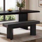 Tribesigns 47" Wooden Entryway Bench | Farmhouse Indoor End of Bed Bench, Long Table Benches Seat for Bedroom, Hallway, Foyer, End of Bed (Black)