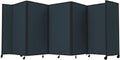 Versare Room Divider 360 Portable Wall Partition | Folding Panels | Large Freestanding Divider | Locking Wheels | Temporary Room Separator