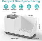 Toothbrush Holders for Bathrooms, Kids Electric Toothbrush and Toothpaste Holder with Drainage, Tooth Brush Holder for Bathroom Countertop Organizer (Grey)