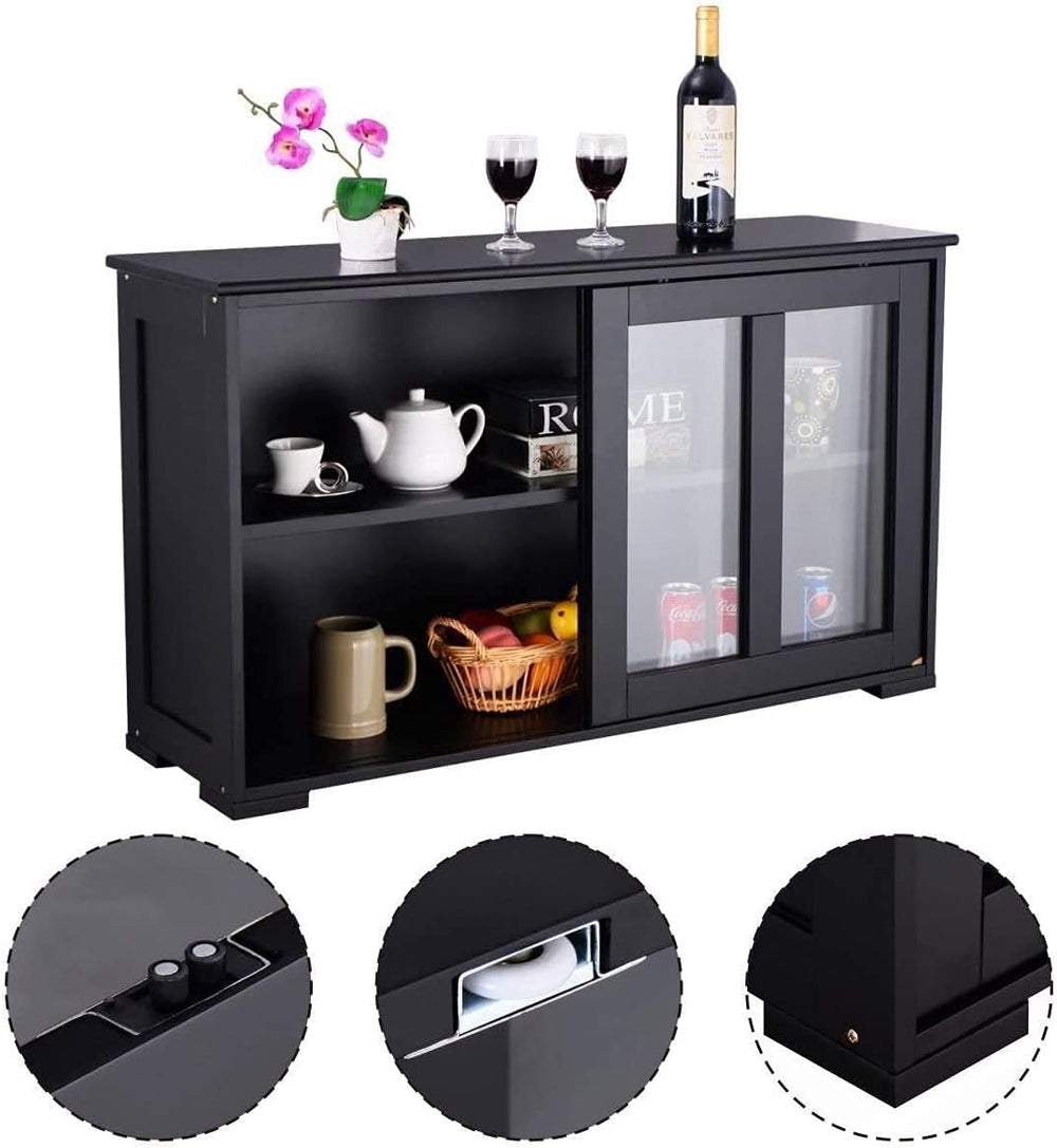 FANTASK Kitchen Storage Cabinet Sideboard, Stackable Buffet w/Height-Adjustab...