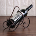 Retro S-Shape Red Wine Bottle Holder Metal Furnishing Craft