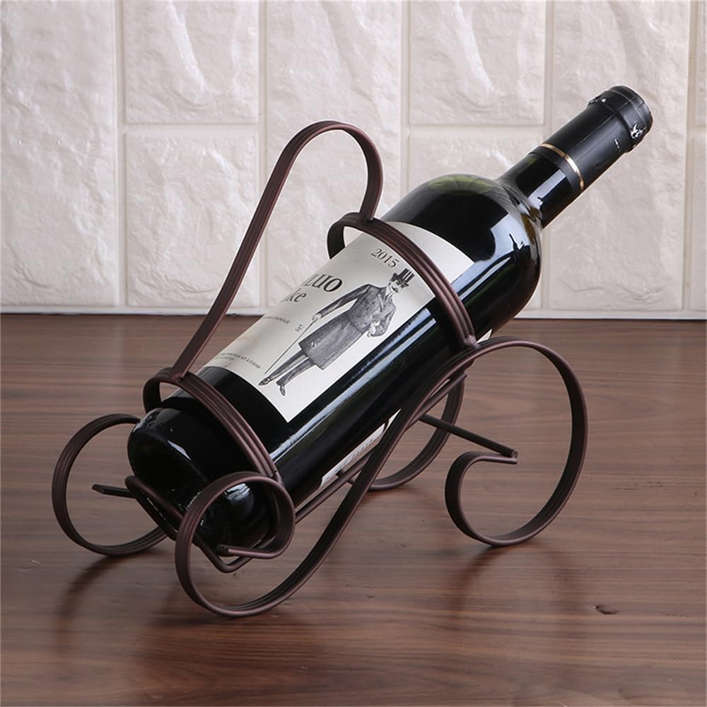 Retro S-Shape Red Wine Bottle Holder Metal Furnishing Craft