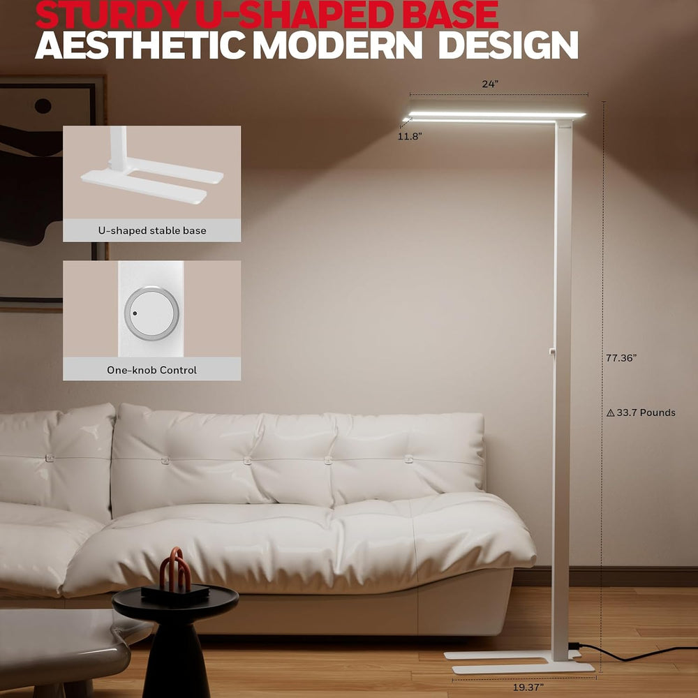 Honeywell 02E LED Floor Lamp, 8000LM Sunturalux Eye Caring Standing Light