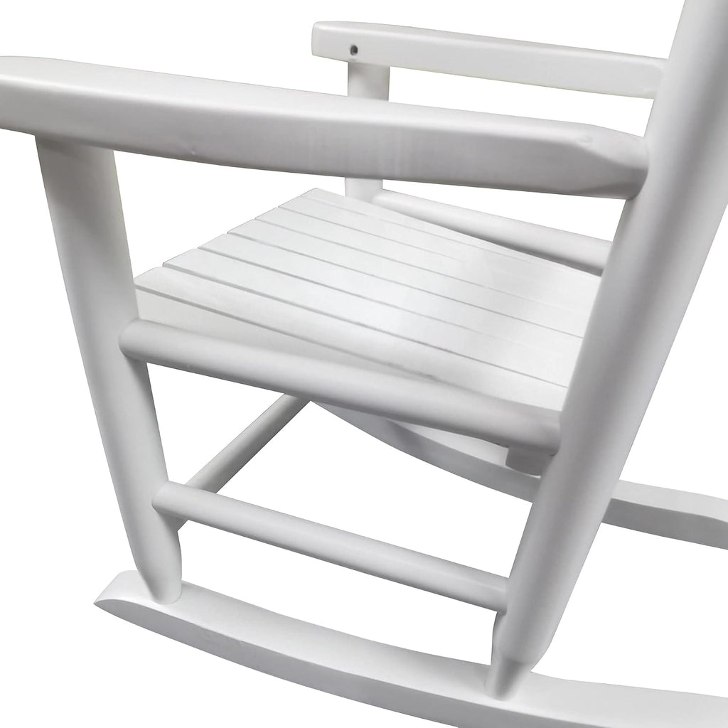 White Rocking Chair for Children - Durable Indoor Outdoor Rocker - Suitable for Toddlers and Kids - Enhances Home and Garden Decor
