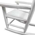 White Rocking Chair for Children - Durable Indoor Outdoor Rocker - Suitable for Toddlers and Kids - Enhances Home and Garden Decor