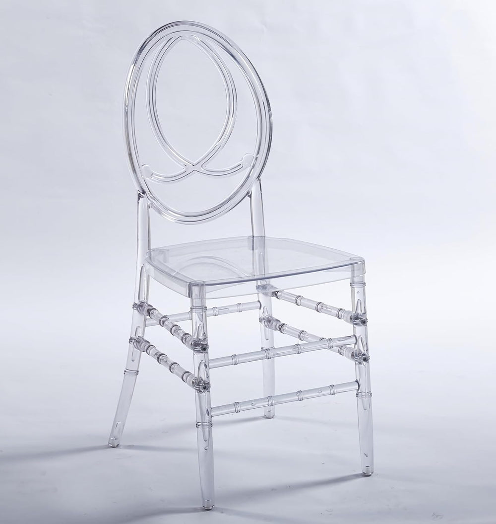 Clear Dining Chairs Set of 20, Stackable Plastic Kitchen Dining Room Chair, M...