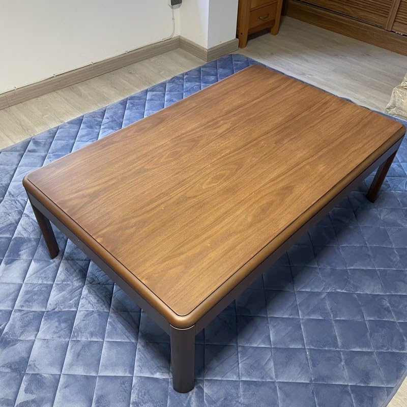 4pcs/Set Kotatsu Table with Heater and Blanket Japanese Kotatsu Table (Walnut...